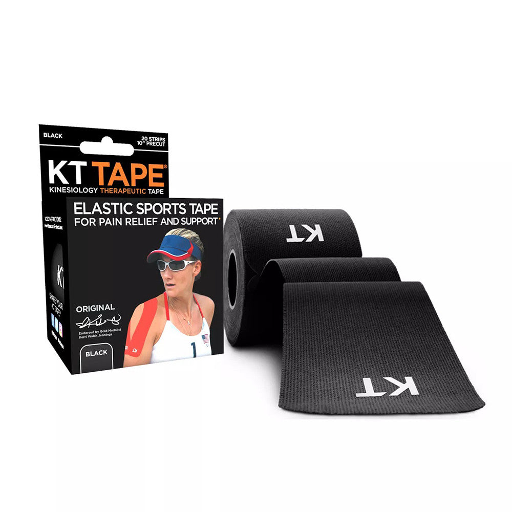 KT Tape Original Cotton Elastic Kinesiology Theraeputic Tape, 10" Cut Strips 20, 1 Ea